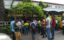 Sticker campaign at the Fort Railway station