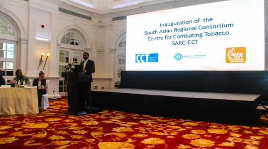 Launch of the South Asian Regional Consortium Centre for Combating Tobacco (SARC-CCT)